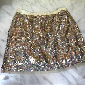 crewcuts • iridescent gold sequined miniskirt 14